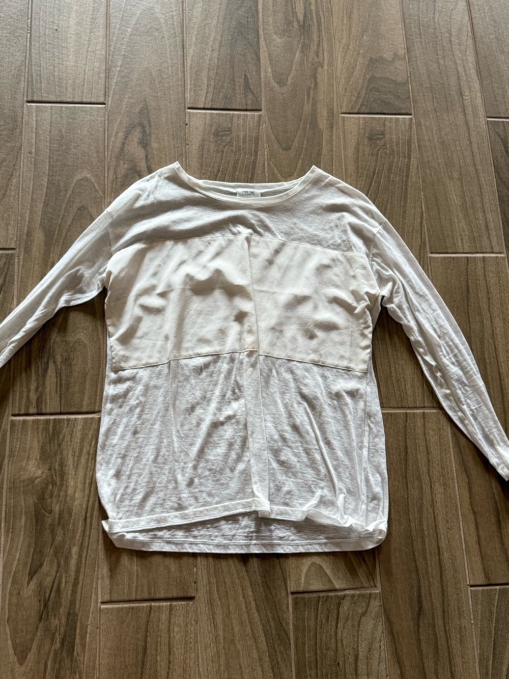 James Perse White Long-Sleeve Lightweight Tee